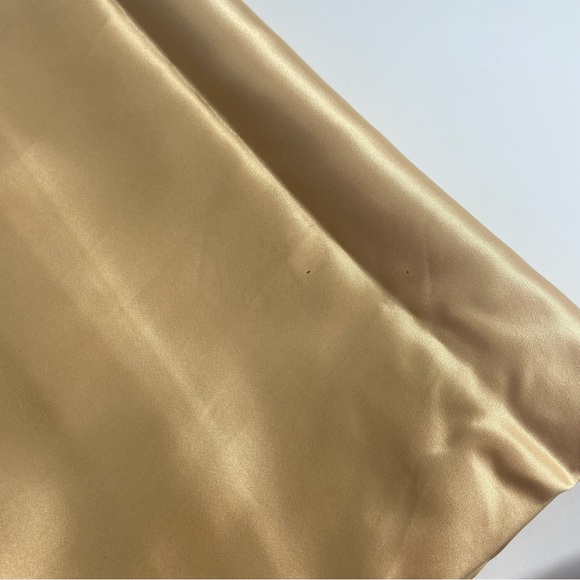Vintage 70’s Scintilla Satin Gold Queen Size Sheet - Picture 3 of 3